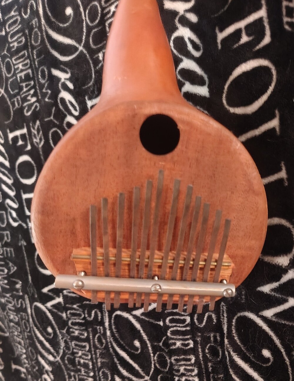 Vintage Natural Gourd Kalimba 11 Key Thumb Piano Artisan Handcrafted Instrument